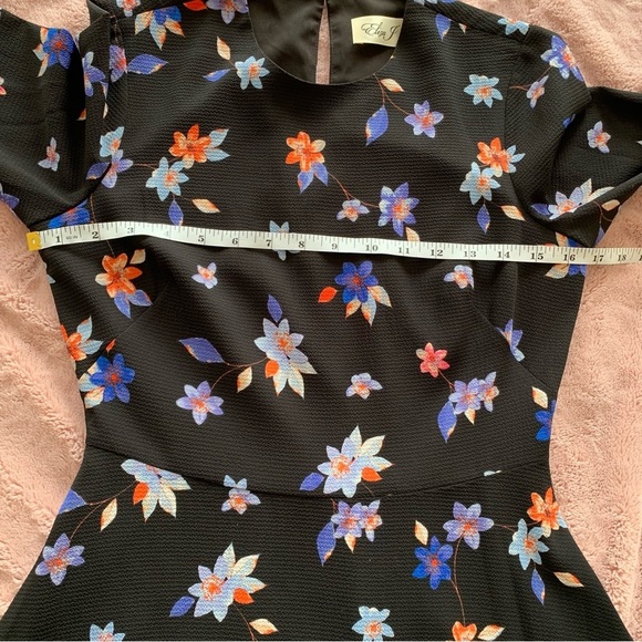 Eliza J Black Floral mini Dress - Picture 6 of 9